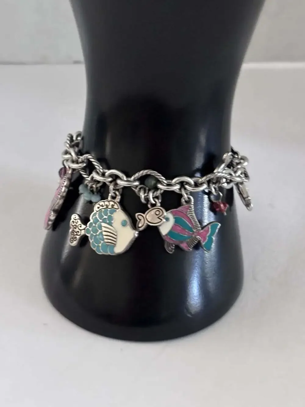 Brighton Charm Bracelet Tropical Enamel Fish & Hearts Sea Love 7